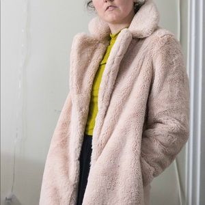 Forever 21 Faux Fur Baby Pink Coat